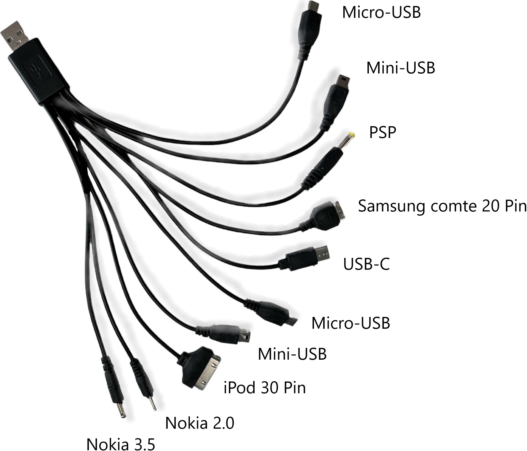 Extreme armoede hebben gehandicapt ᐅ • Multi Connector 10-in-1 USB Oplaadkabel | Eenvoudig bij Opladers.be