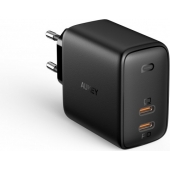 Aukey Power Delivery Oplader (2 x USB C) 65W 