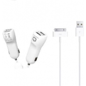 Autolader Powerstar + Apple 30Pins kabel - 1 Meter