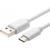 Universele Micro-USB kabel - Wit - 0.25 Meter
