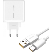 Oppo SupperVooc 65W VCA7GACH  + USB-C D301 kabel Wit