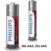 Philips alkaline batterijen - 72-pack - 40 AA + 32 AAA