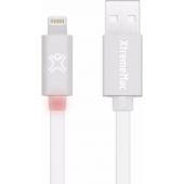 XtremeMac Flat LED Lightning USB kabel - Zilver - 1.2 Meter